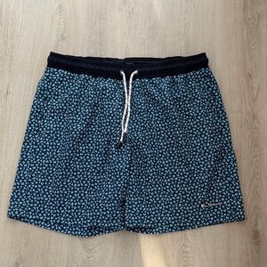 Ben Sherman Swim Shorts – Men’s Large – Teal Micro-Print